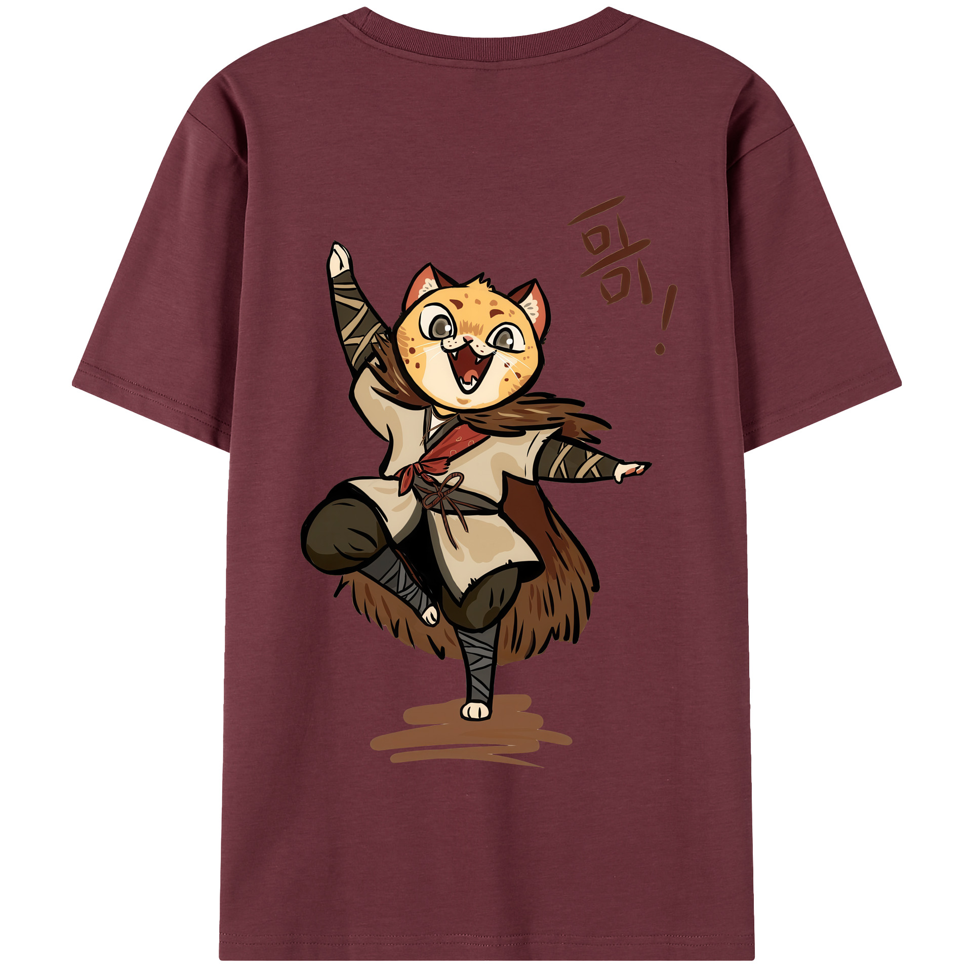 （画像用） Ne Zha 2 ナタ 魔童の大暴れ 綿100％半袖Tシャツ（背面プリント）
